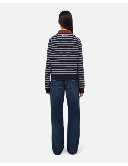 LE POLO REFLETS RAYÉ BLEU