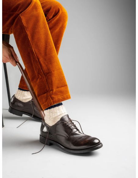 DERBIES HIVE CUIR MARRON EBANO