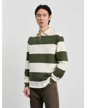 RUGBY POLO 1.0 BROWN NAVY STRIPES