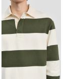 RUGBY POLO 1.0 BROWN NAVY STRIPES