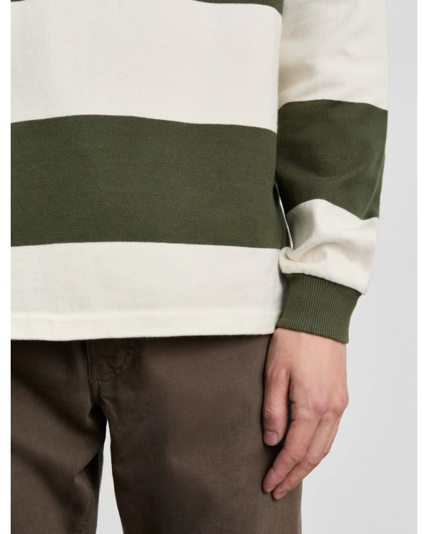 RUGBY POLO 1.0 BROWN NAVY STRIPES