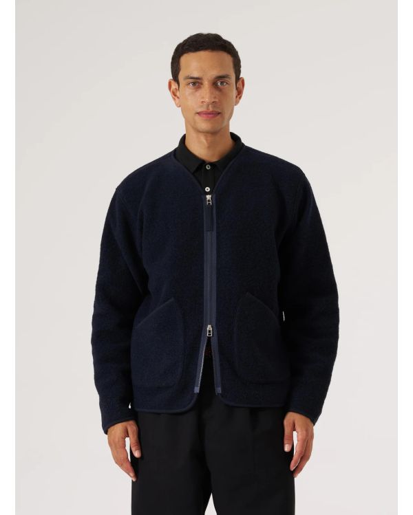 NAVY ZIP LINER JACKET