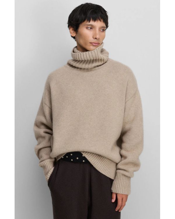 TURTLENECK SWEATER N°20 OVERSIZED EXTRA OAT