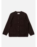 BROWNWOOL FLEECE CARDIGAN