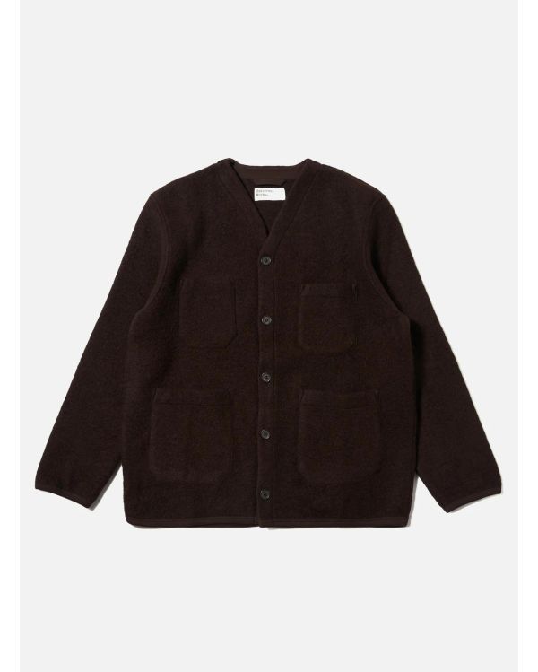 CARDIGAN LAINE POLAIRE MARRON