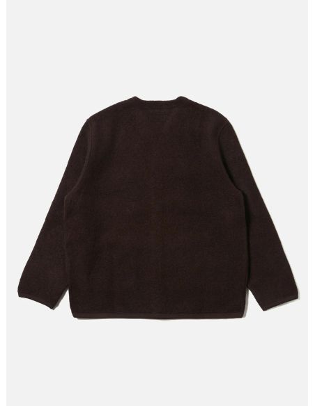 CARDIGAN LAINE POLAIRE MARRON