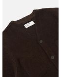 BROWNWOOL FLEECE CARDIGAN