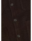 BROWNWOOL FLEECE CARDIGAN