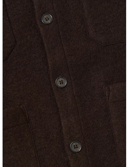 CARDIGAN LAINE POLAIRE MARRON