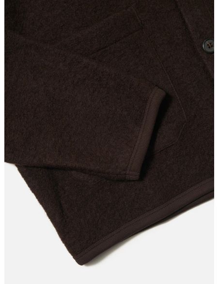 CARDIGAN LAINE POLAIRE MARRON