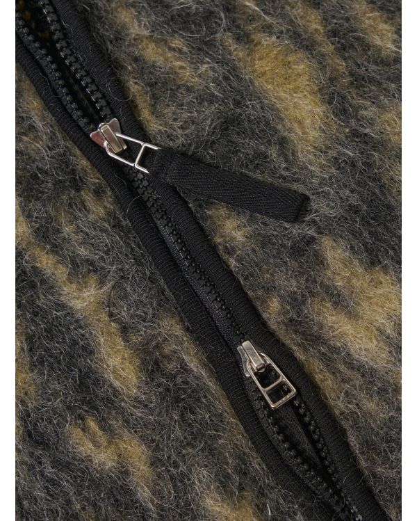 CHARCOAL DOLCE FLEECE ZIP GILET