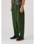 PANTALON DE SURVÊTEMENT PLISSÉ VELOURS CÔTELÉ VERT