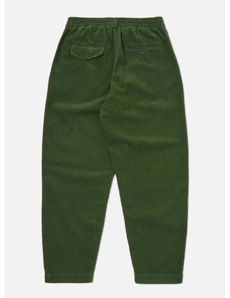 PANTALON DE SURVÊTEMENT PLISSÉ VELOURS CÔTELÉ VERT