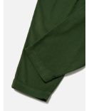 GREEN CORD PLEATED TRACK PANT
