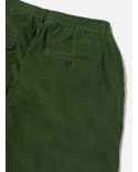 GREEN CORD PLEATED TRACK PANT