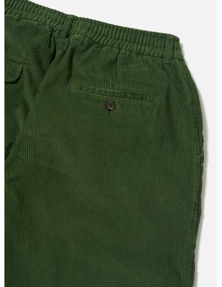 PANTALON DE SURVÊTEMENT PLISSÉ VELOURS CÔTELÉ VERT