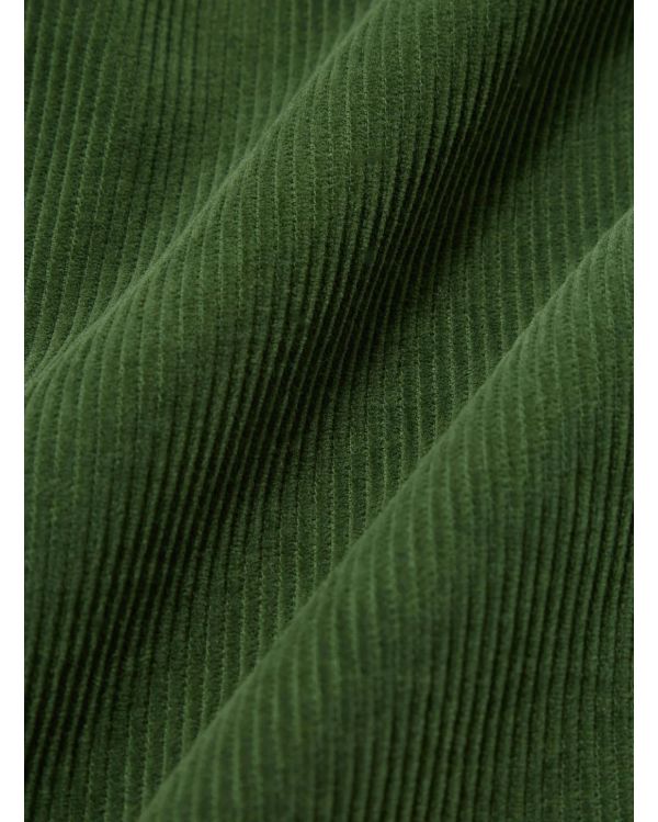 GREEN CORD PLEATED TRACK PANT