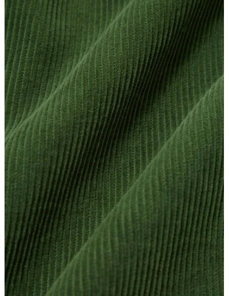 GREEN CORD PLEATED TRACK PANT