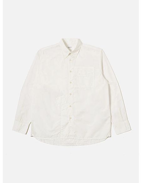 WHITE POPLIN PATCHED LAZY DAY SHIRT