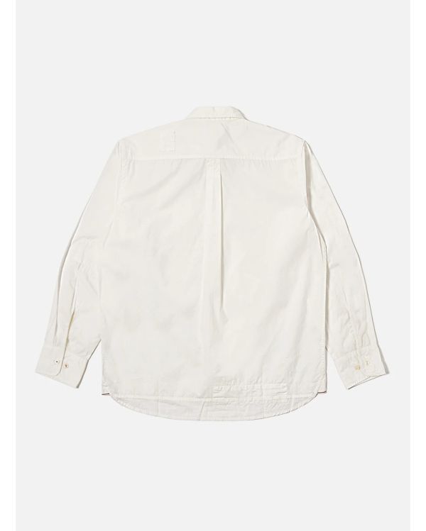 WHITE POPLIN PATCHED LAZY DAY SHIRT
