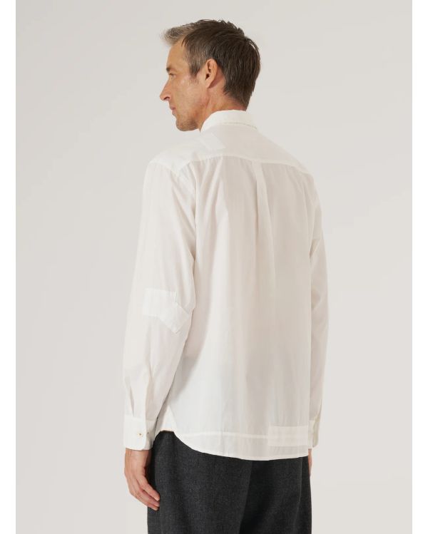 WHITE POPLIN PATCHED LAZY DAY SHIRT 2
