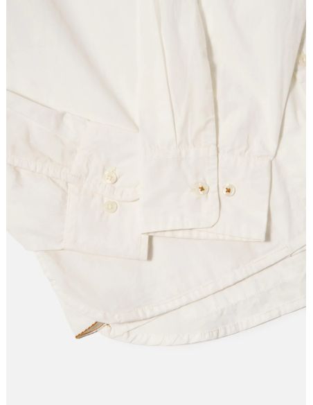 WHITE POPLIN PATCHED LAZY DAY SHIRT