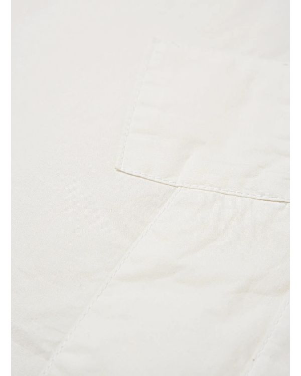 WHITE POPLIN PATCHED LAZY DAY SHIRT