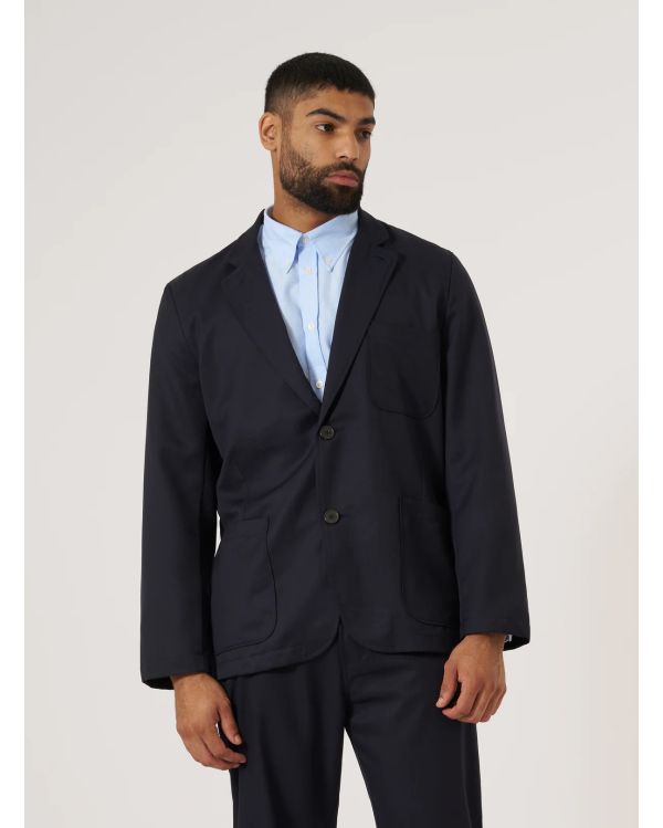 NAVY TWO BUTTON SUITING JACKET