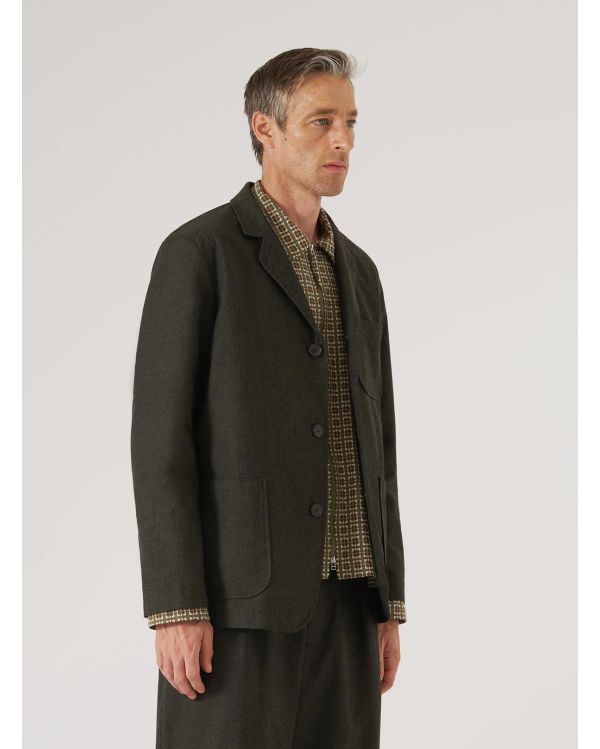 VESTE DE COSTUME TROIS BOUTONS LUCCA OLIVE