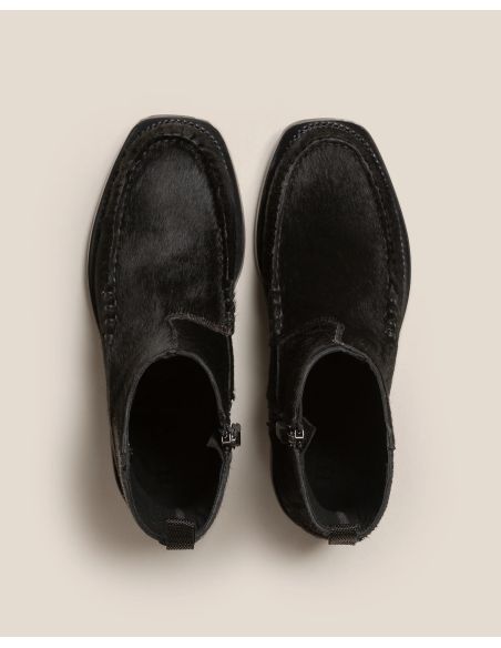 ANDREU CALF HAIR BLACK BOOT