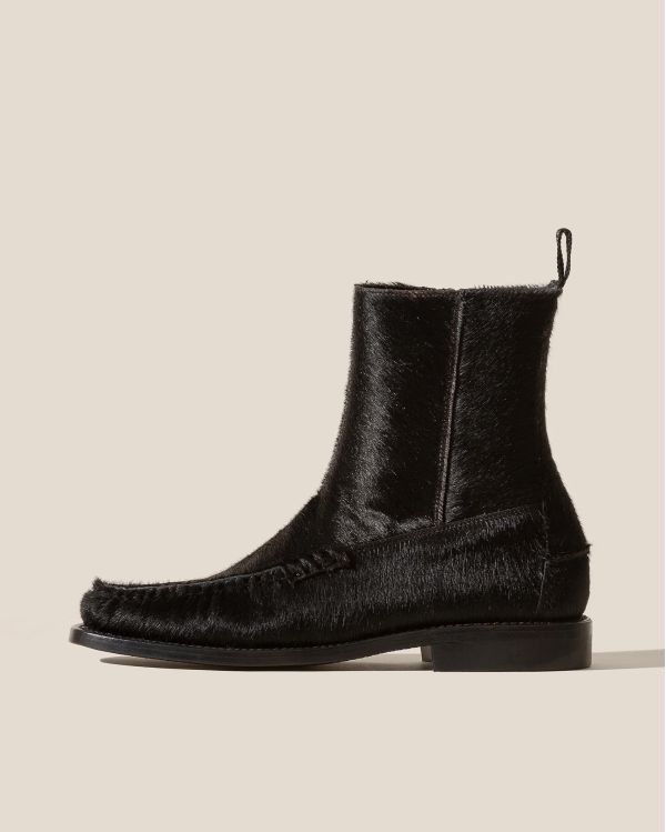 ANDREU CALF HAIR BLACK BOOT