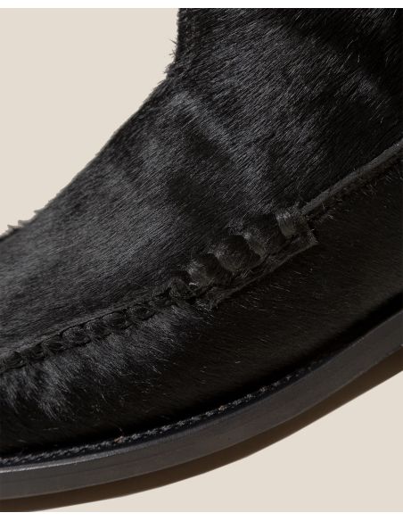 ANDREU CALF HAIR BLACK BOOT