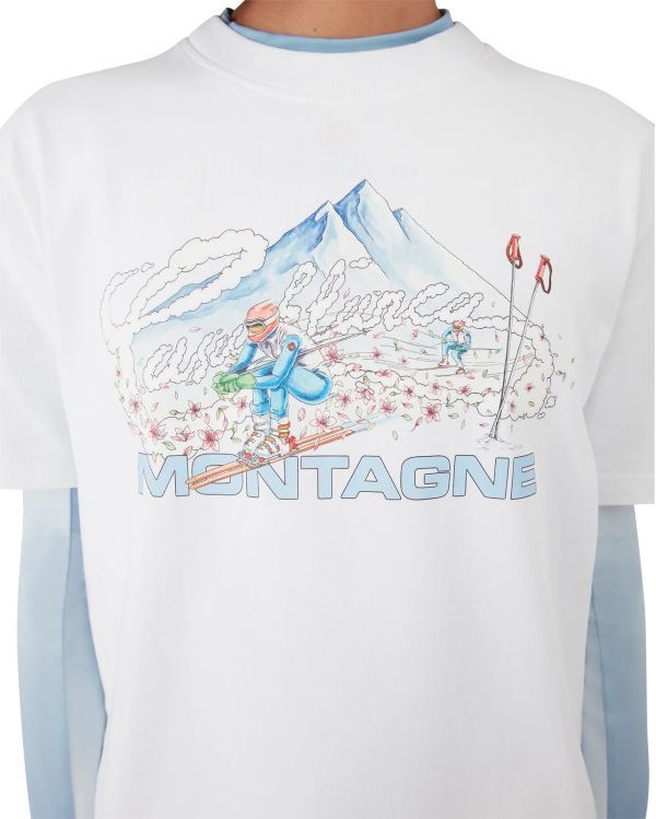 TSHIRT IMPRIMÉ SKI BLANC