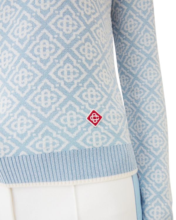 MONOGRAM SWEATER LIGHT BLUE