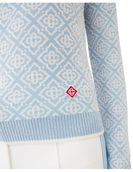 MONOGRAM SWEATER LIGHT BLUE