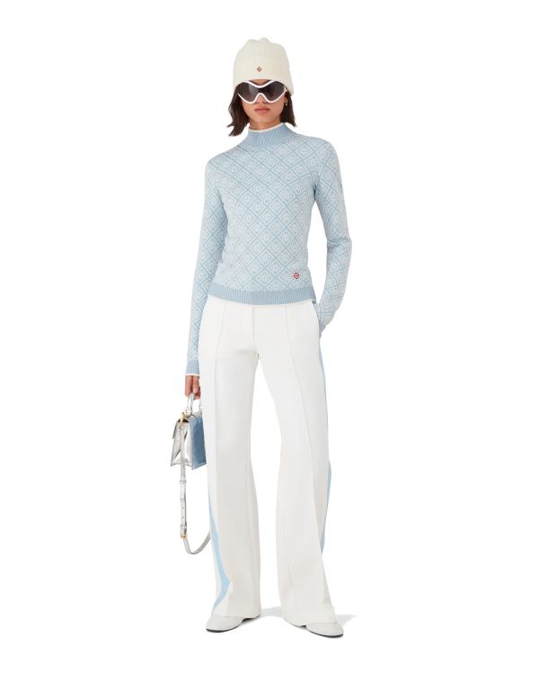 MONOGRAM SWEATER LIGHT BLUE 2