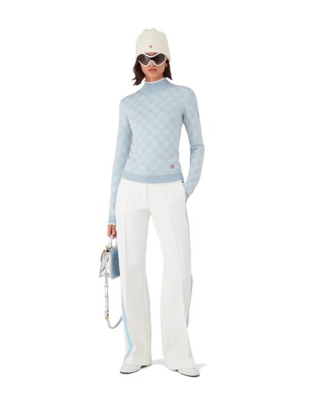 PULL MONOGRAM BLEU CLAIRE