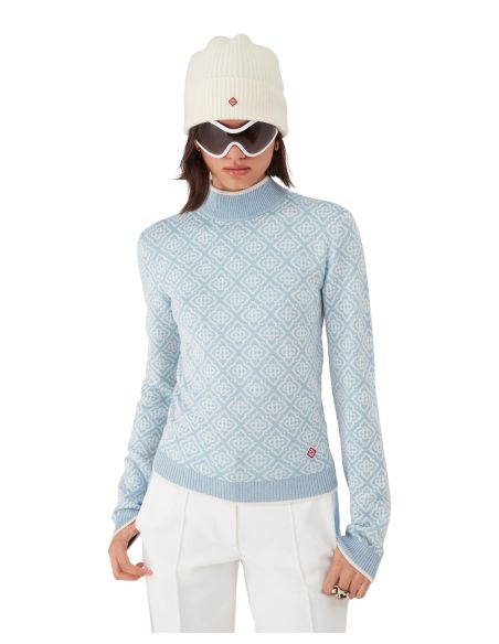 PULL MONOGRAM BLEU CLAIRE