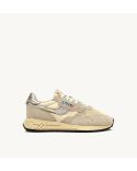 SNEAKERS REELWIND FEMME DAIM ET CUIR ECRU PLATINE