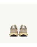 REELWIND WOMEN'S SUEDE AND PLATINUM ECRU LEATHER SNEAKERS