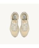 SNEAKERS REELWIND FEMME DAIM ET CUIR ECRU PLATINE