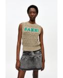 PALOMA KHAKI COTTON BLEND VEST