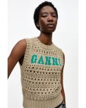 GILET EN COTON KAKI PALOMA MÉLANGE