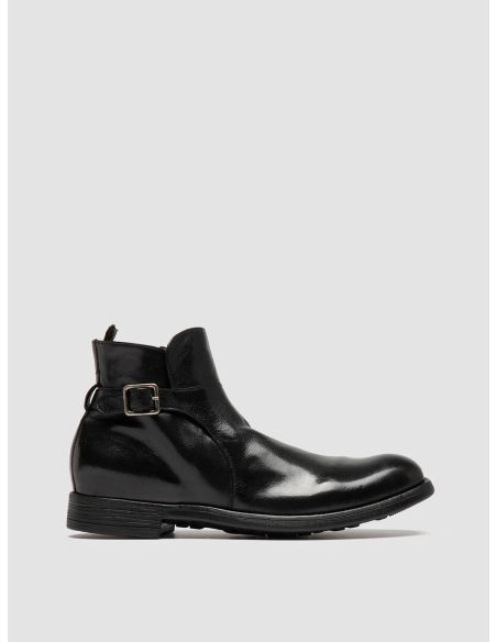 CHRONICLE 068 BLACK LEATHER ANKLE BOOTS