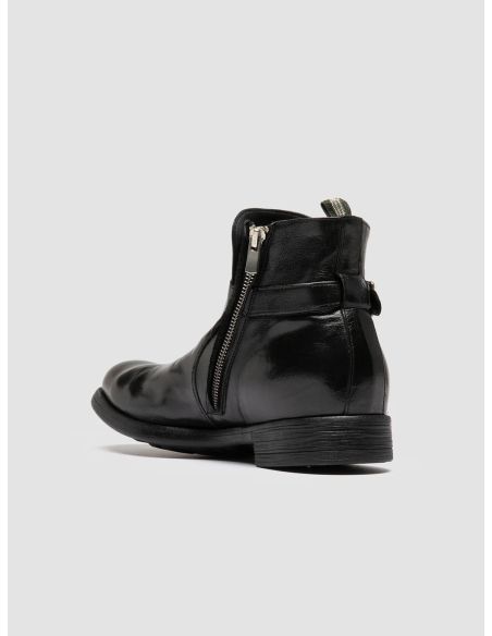 CHRONICLE 068 BLACK LEATHER ANKLE BOOTS