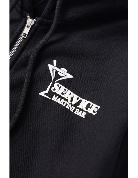SWEAT À CAPUCHE MARTINI ZIPPER NOIR