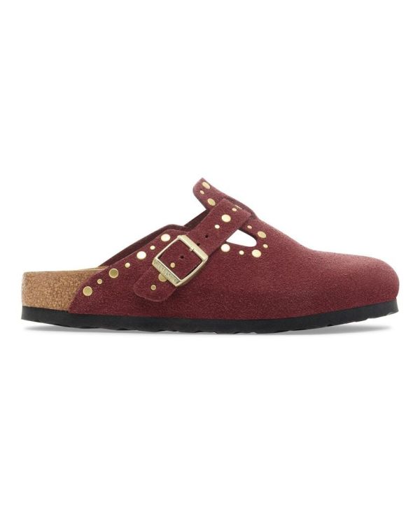 MULES BOSTON RIVETS SUÈDE ZINFANDEL
