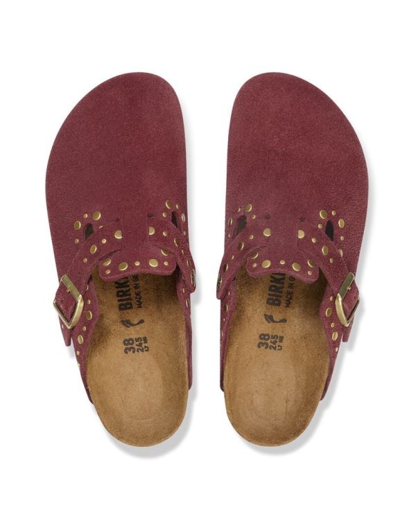 MULES BOSTON RIVETS SUÈDE ZINFANDEL