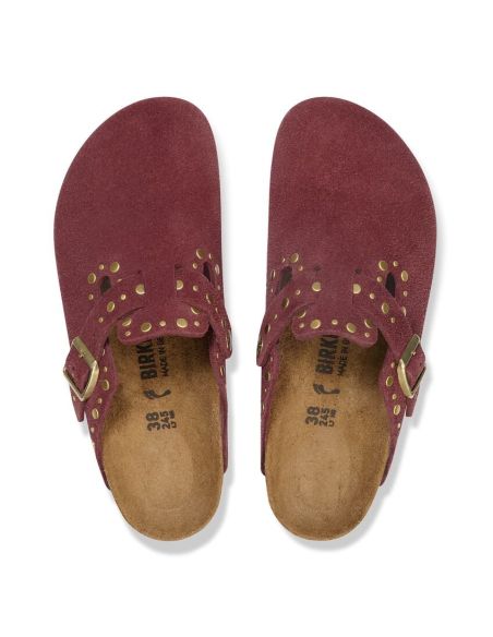 MULES BOSTON RIVETS SUÈDE ZINFANDEL