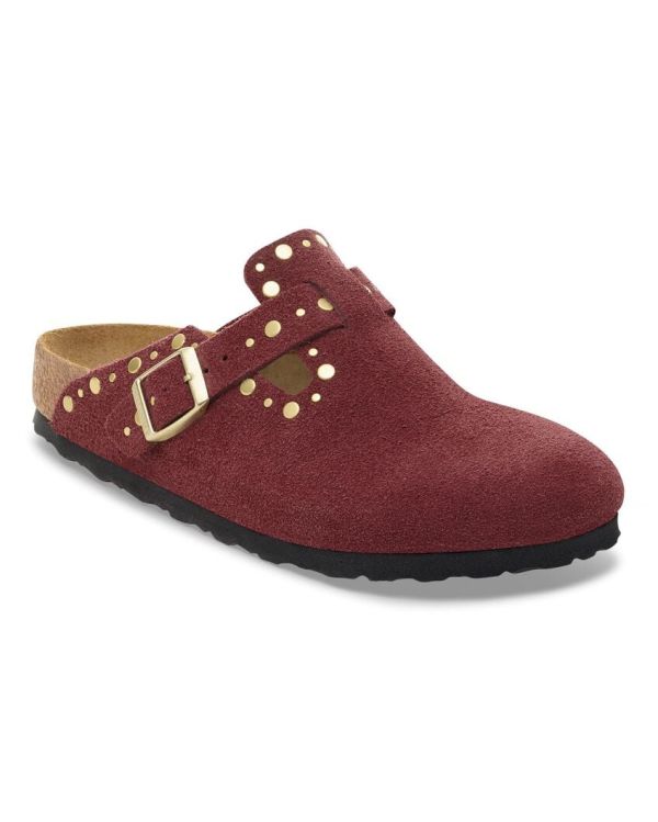 MULES BOSTON RIVETS SUÈDE ZINFANDEL